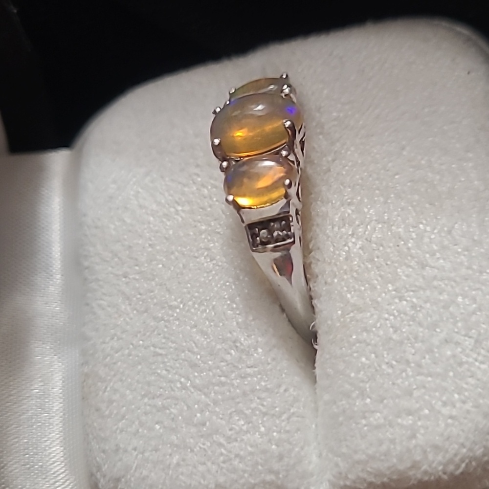 Sterling Silver Opal Ring - image 2